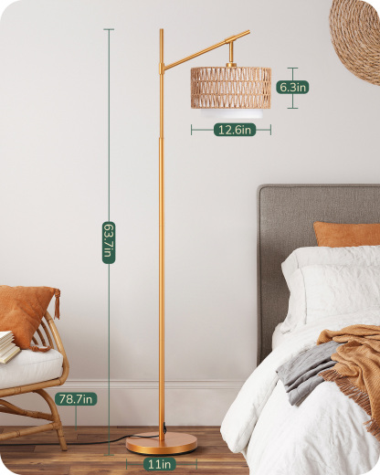 EDISHINE Arc Floor Lamp with 5 Color Temperatures, Adjustable-HFLEA3A