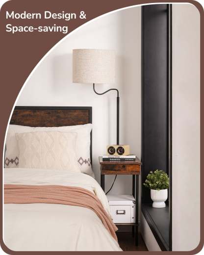 EDISHINE Floor Lamp with Table-HFLEB1A