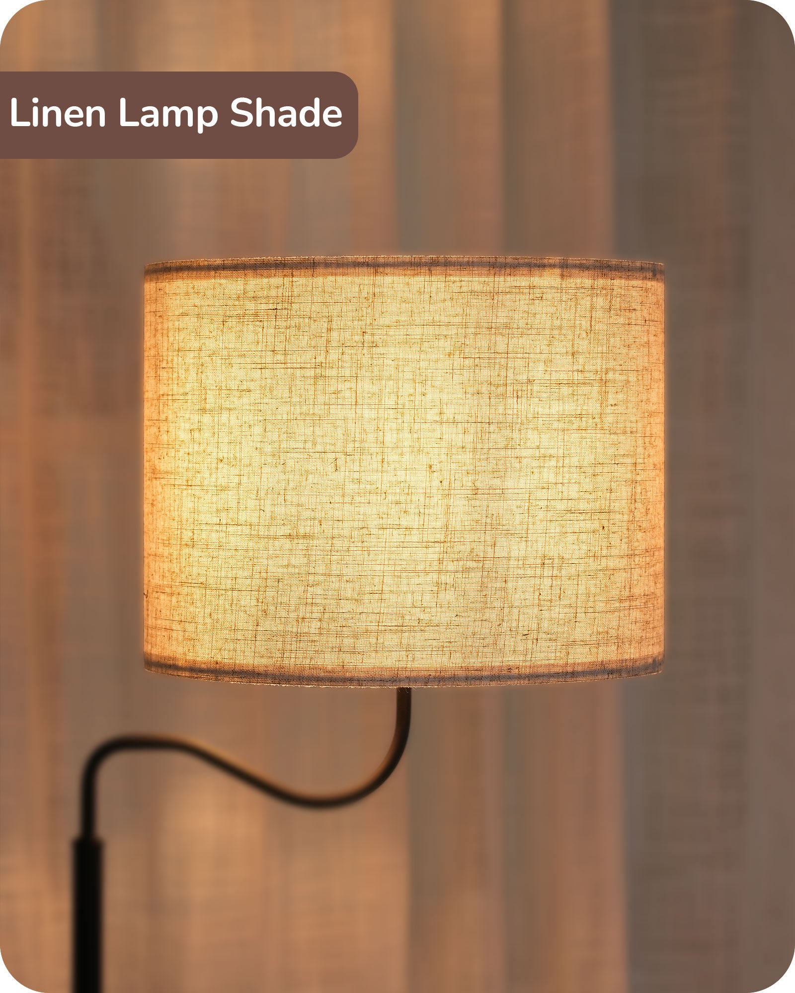 EDISHINE Floor Lamp with Table-HFLEB1A