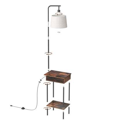 EDISHINE 62" Tray Table Floor Lamp-HFLEB2A