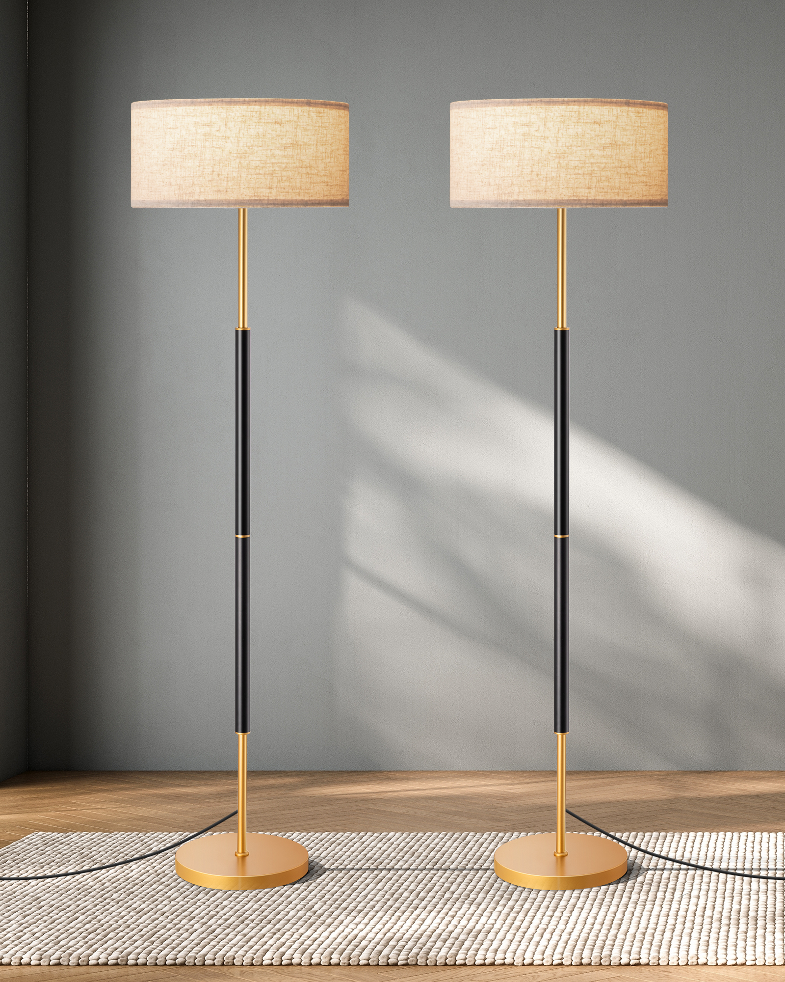 EDISHINE 2 Pack 63" Standard Floor Lamp-ZHFLEC5A2