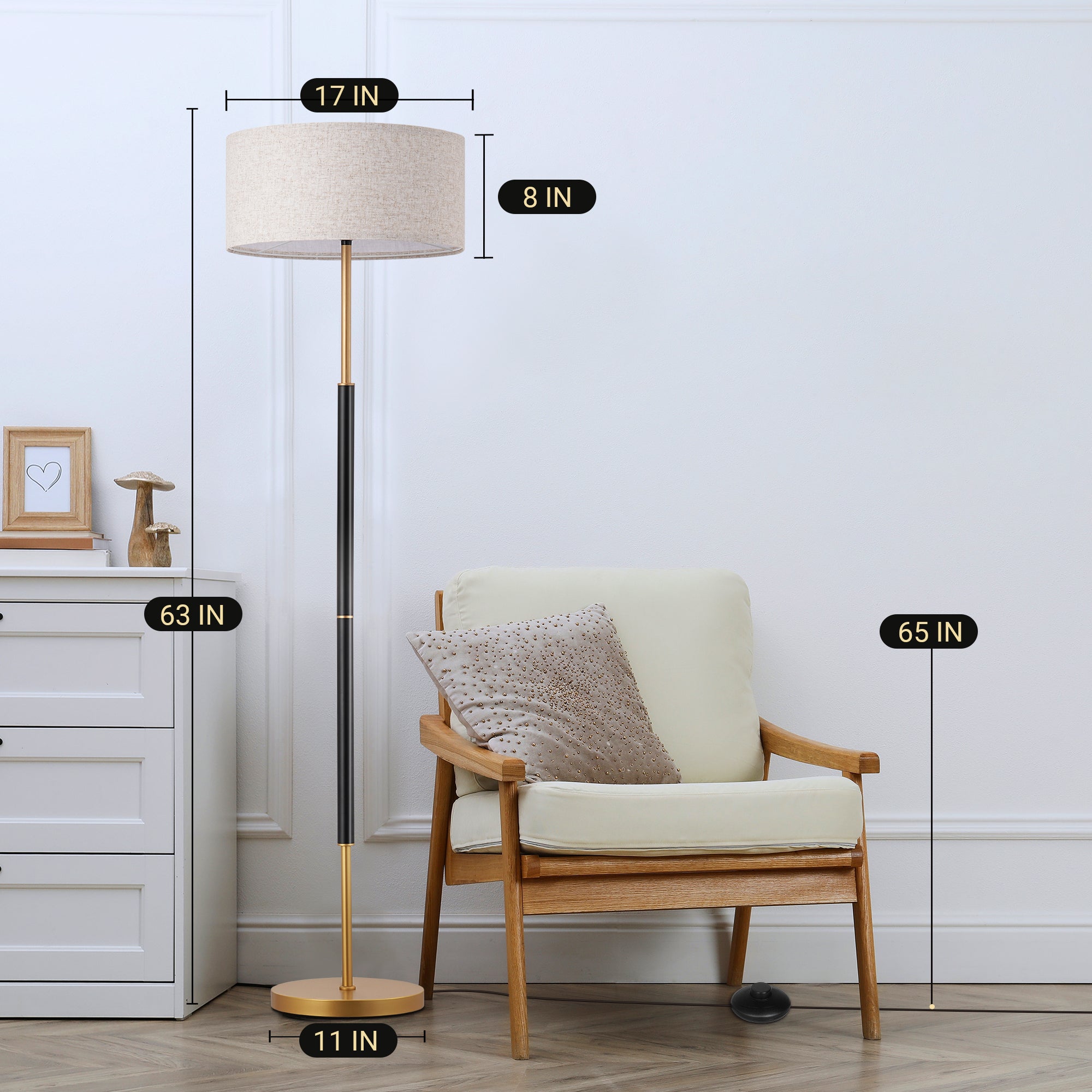 EDISHINE 63" Standard Floor Lamp-HFLEC5A