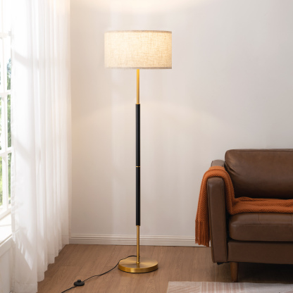 EDISHINE 65" Dimmable Standard Floor Lamp With Remote And Bulb Included-HFLFB1A