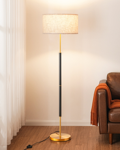EDISHINE 65" Dimmable Standard Floor Lamp With Remote And Bulb Included-HFLFB1A