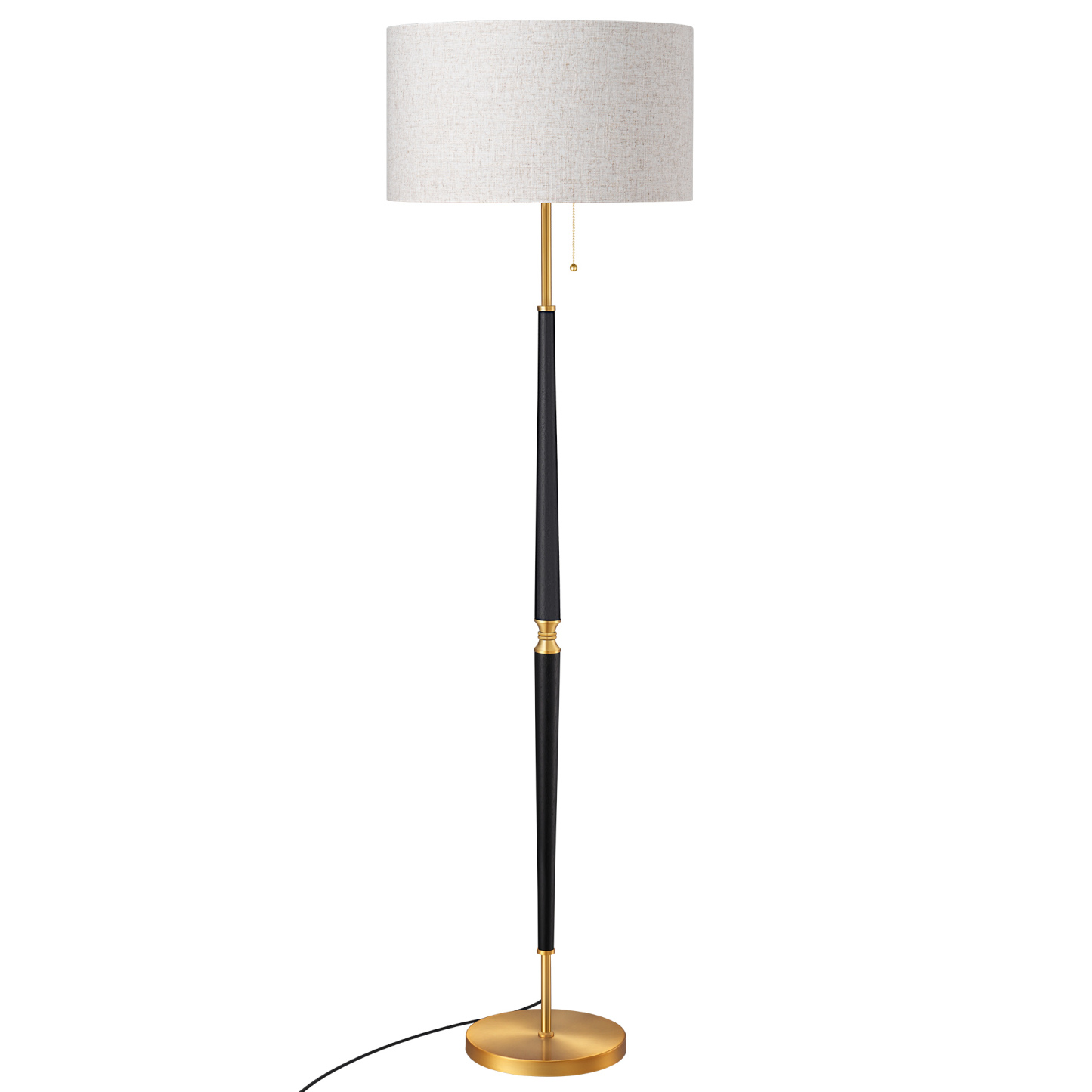 EDISHINE 61.8" Traditional Solid Wood Floor Lamp-HFLFC1B