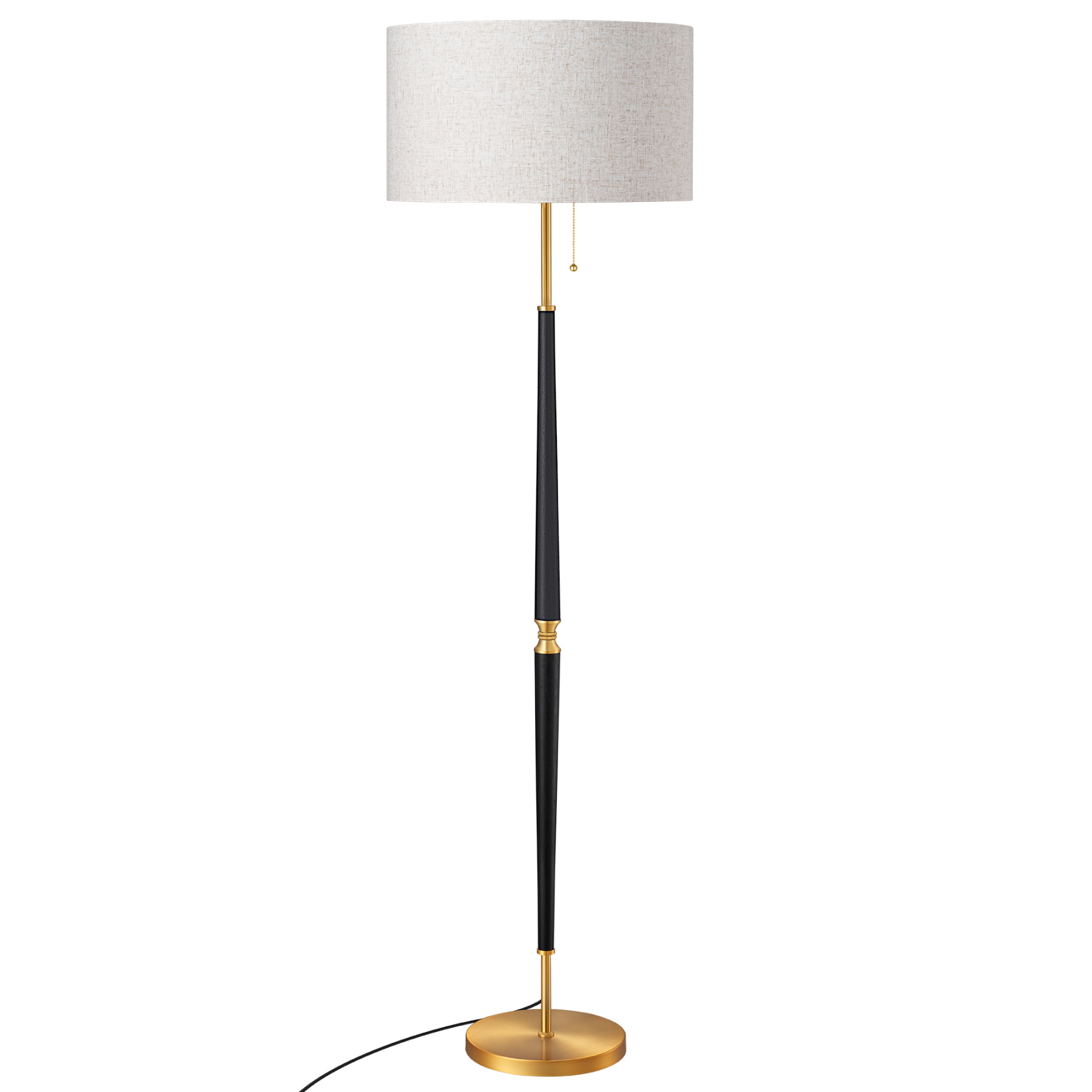 EDISHINE 61.8" Traditional Solid Wood Floor Lamp-HFLFC1B