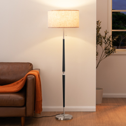 EDISHINE 61.8" Traditional Solid Wood Floor Lamp-HFLFC1C