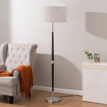 EDISHINE 61.8" Traditional Solid Wood Floor Lamp-HFLFC1C