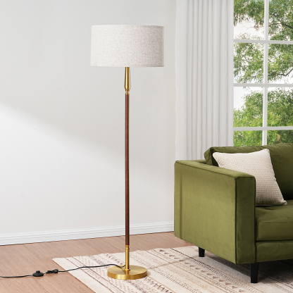 EDISHINE 61.8" Dimmable Standard Floor Lamp With Remote And Bulb Included-HFLFC2A