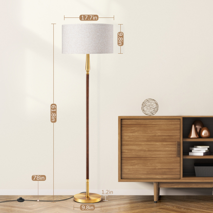 EDISHINE 61.8" Dimmable Standard Floor Lamp With Remote And Bulb Included-HFLFC2A