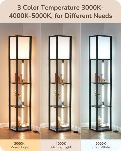 FBA库存无法发货，海外仓库存预计9.10到仓，缺货下架EDISHINE 64" Floor Lamp with Shelves-HFLHB1B