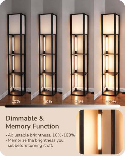 FBA库存无法发货，海外仓库存预计9.10到仓，缺货下架EDISHINE 64" Floor Lamp with Shelves-HFLHB1B