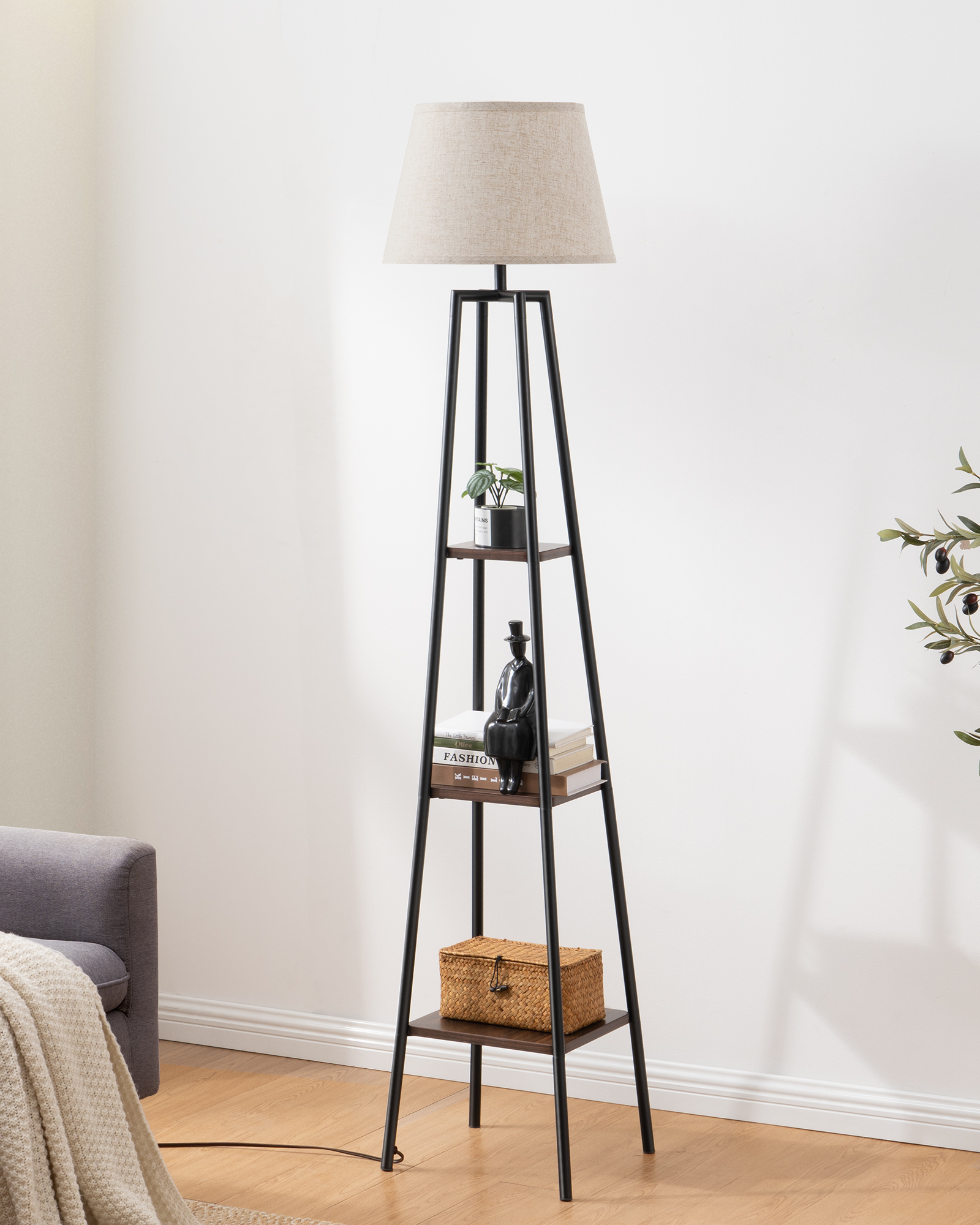 EDISHINE 65" Tray Table Floor Lamp-HFLHD1A