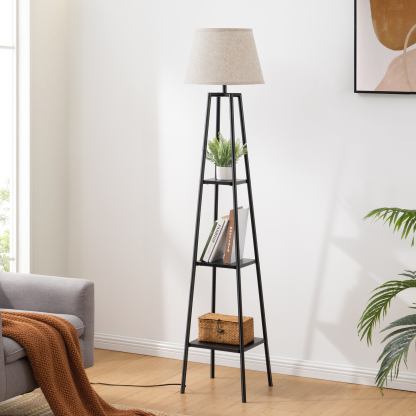 EDISHINE 65" Tray Table Floor Lamp-HFLHD1B