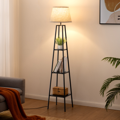 EDISHINE 65" Tray Table Floor Lamp-HFLHD1B