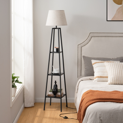 EDISHINE 65" Tray Table Floor Lamp-HFLHD1B