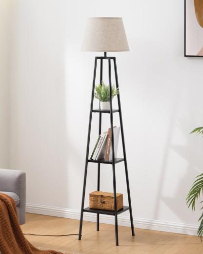 EDISHINE 65" Tray Table Floor Lamp-HFLHD1B