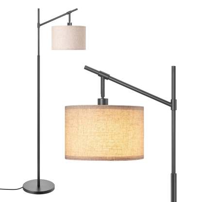 缺货下架EDISHINE 63.8" Arched Floor Lamp, Black-HFLK04B