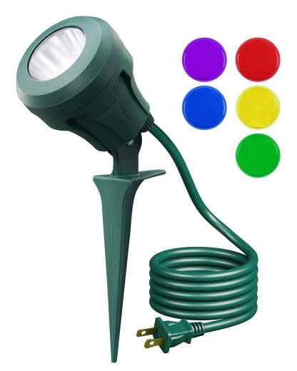 EDISHINE 120V 4.8W 5000K Outdoor Spotlight with 180° Adjustable Head-HGSL01B-B2B