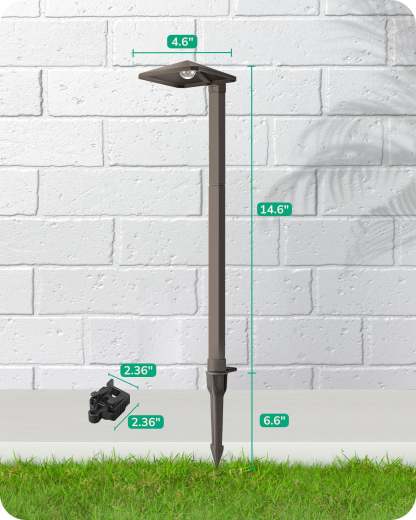 EDISHINE 3W 12V AC/DC Low Voltage Landscape Lights (4 Pack)-HGSL07A-B2B
