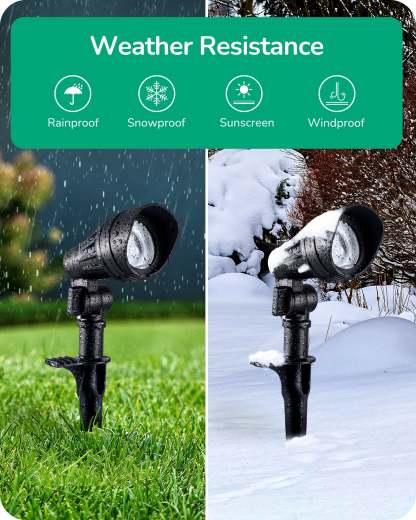 EDISHINE 3.2W 12V AC/DC Low Voltage LED Landscape Lights (4 Pack)-HGSL08A
