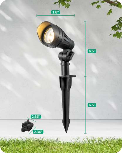 EDISHINE 3.2W 12V AC/DC Low Voltage LED Landscape Lights (4 Pack)-HGSL08A