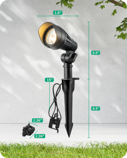 EDISHINE 8 Pack Low Voltage Landscape Lights-HGSL08B