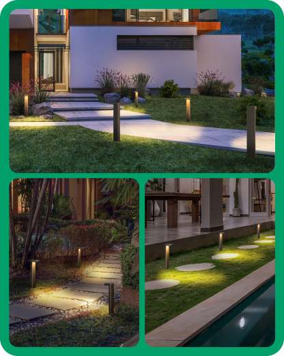 EDISHINE 6 Pack Low Voltage Landscape Lights, 3000K 85LM 3.2W Waterproof, 50,000Hrs LED Pathway Lights, CRI 80 Square Modern Aluminum Housing-HGSL09B