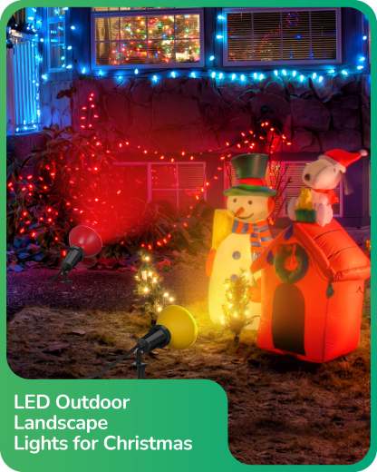 EDISHINE 120V Outdoor Spotlight with 6FT Cord (2 Pack)-WHGSL11A