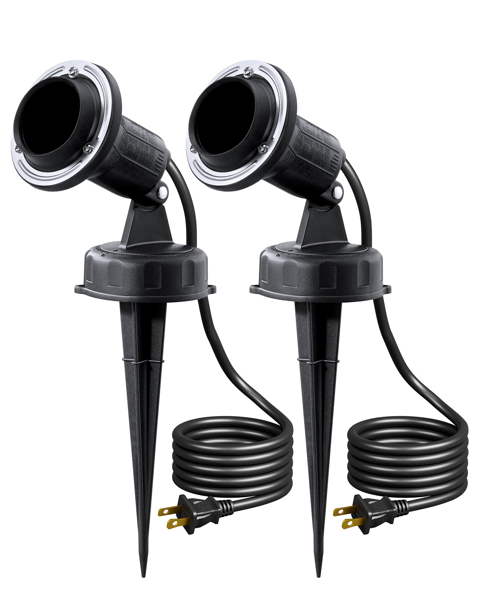 EDISHINE 120V 180° Adjustable Outdoor Spotlights (2 Pack)-HGSL15A-B2B