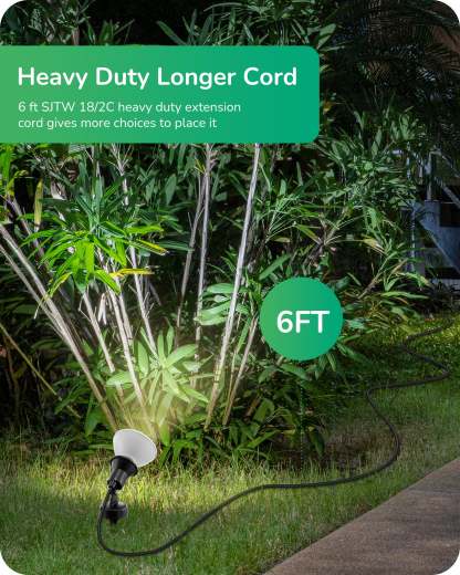 EDISHINE 120V 180° Adjustable Outdoor Spotlights (2 Pack)-HGSL15A-B2B