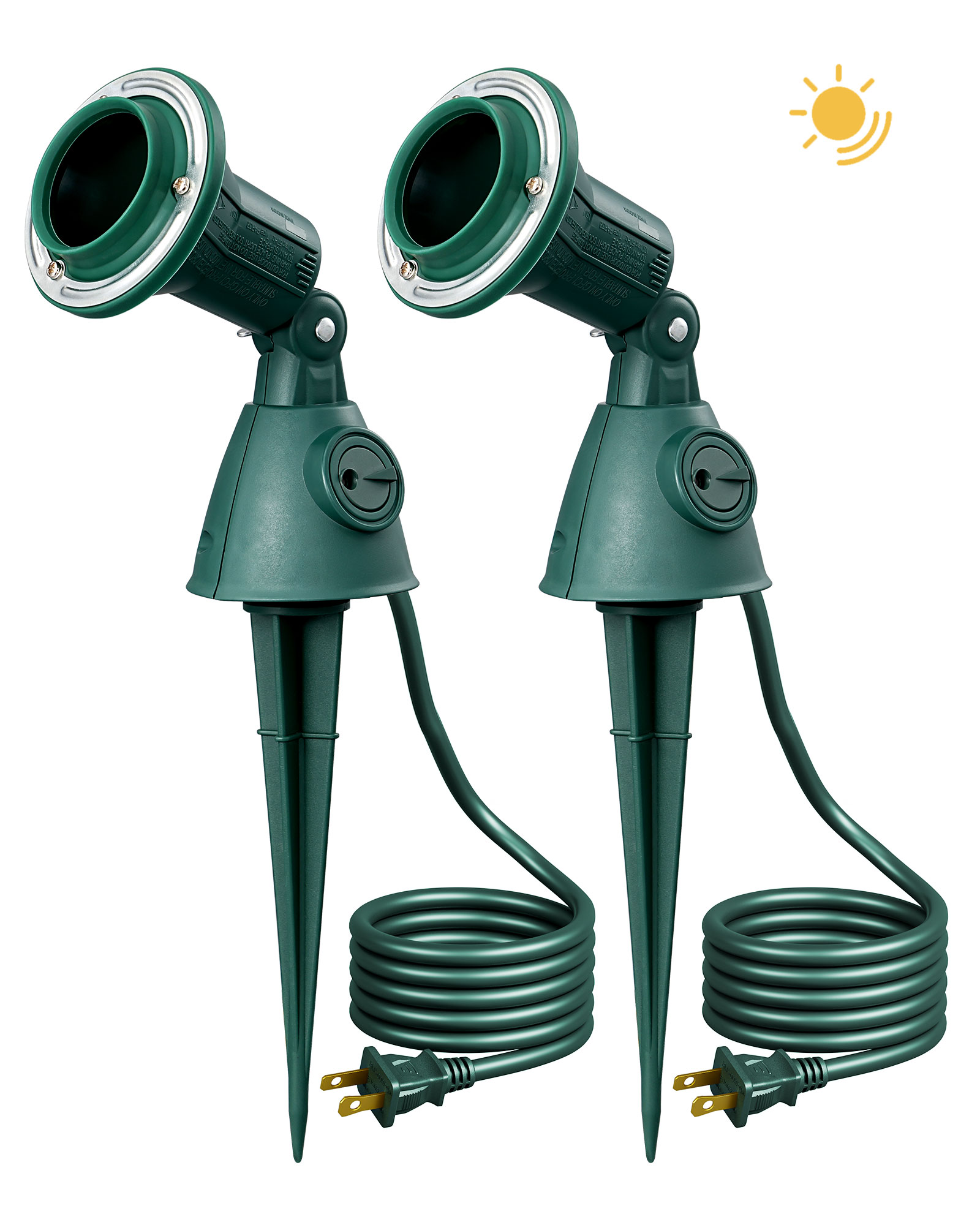 EDISHINE 2 Pack Christmas 120V Outdoor LED Spotlight-HGSL16A