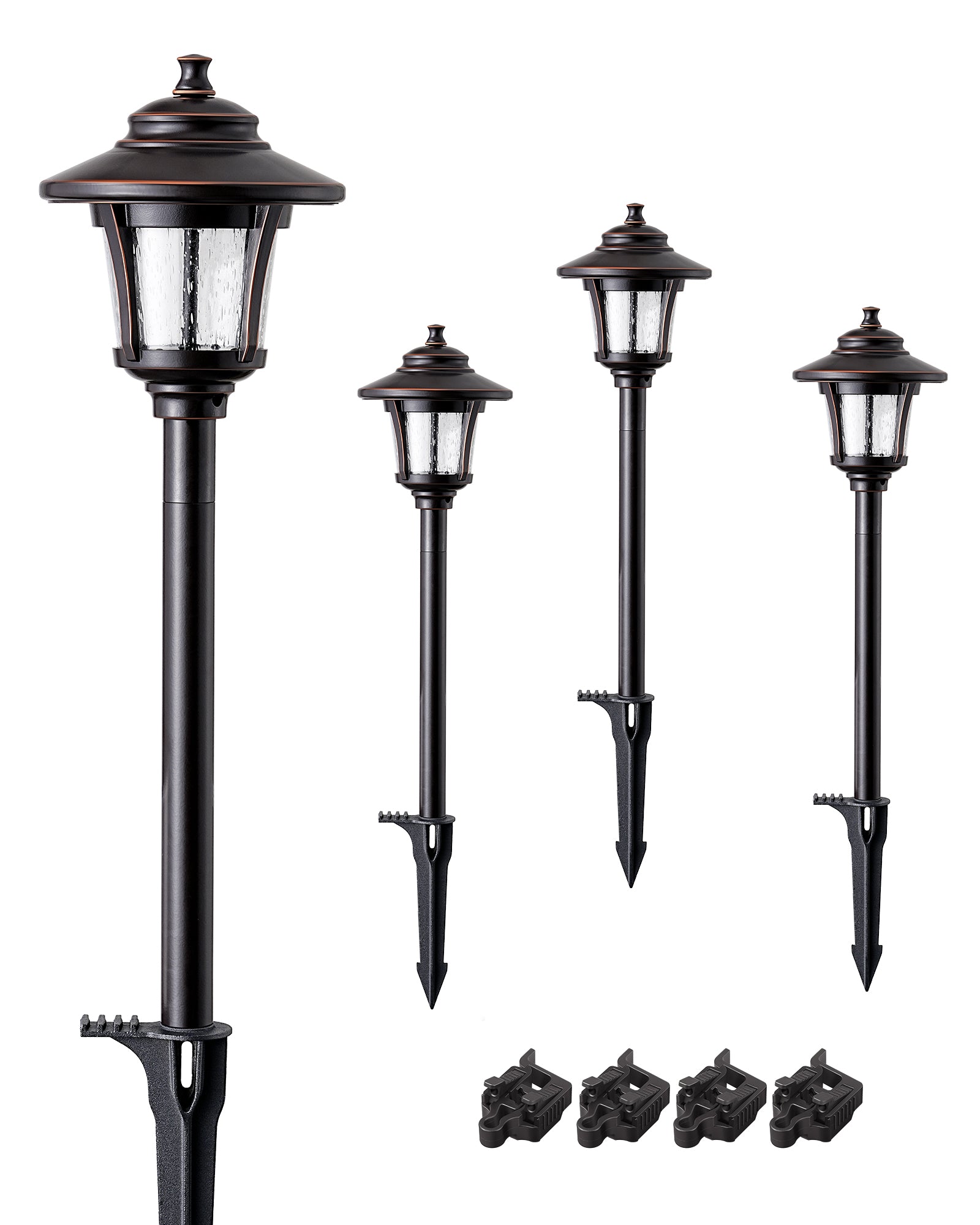 EDISHINE 12V 3W 120LM 3000K Warm White Low Voltage Landscape Lights, 4 Pack-HGSL34A