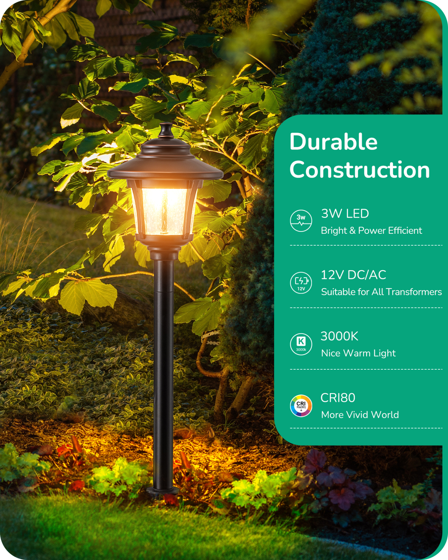 EDISHINE 6 Pack Low Voltage Landscape Lighting-HGSL34B