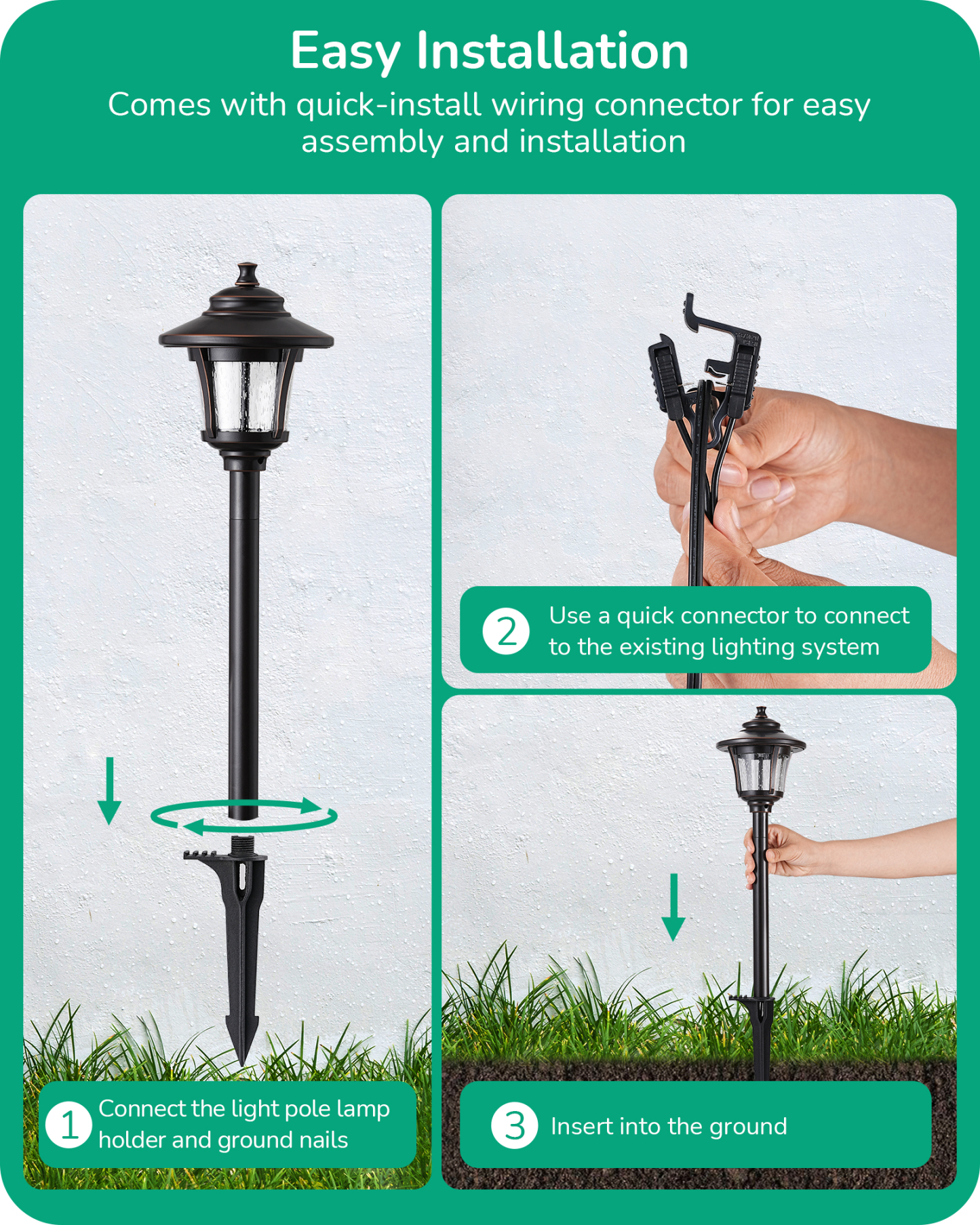 EDISHINE 6 Pack Low Voltage Landscape Lighting-HGSL34B