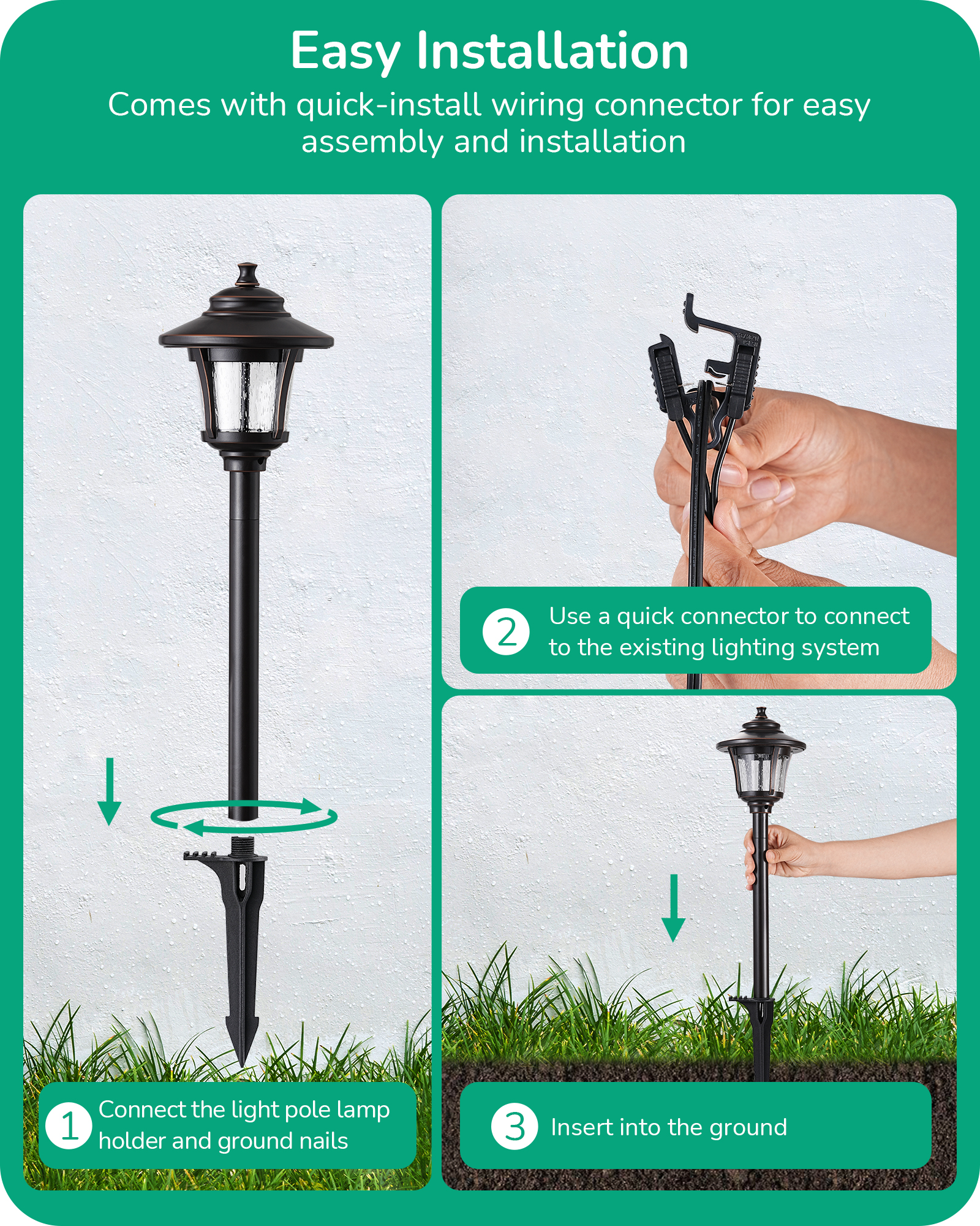 EDISHINE 6 Pack Low Voltage Landscape Lighting-HGSL34B