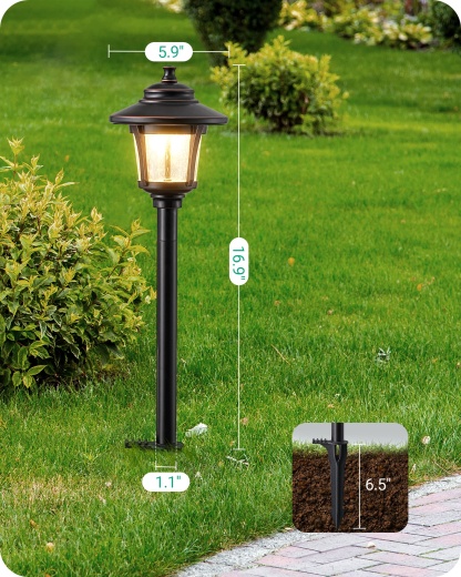 EDISHINE 12V 3W 120LM 3000K Warm White Low Voltage Landscape Lights, 4 Pack-HGSL34A