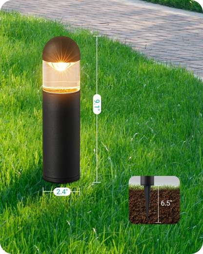 EDISHINE 12V 3W 3000K Warm White Low Voltage Landscape Lights, IP65, CRI 80, 6 Pack-HGSL35A