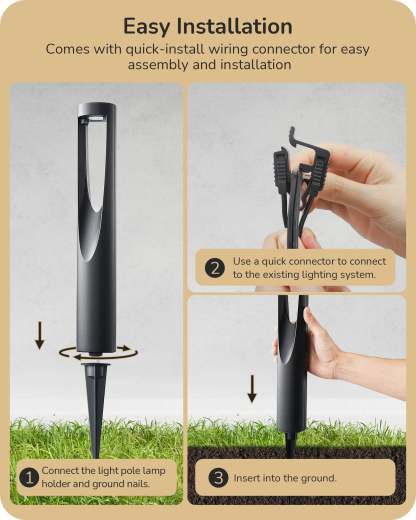 EDISHINE 12V 3000K Warm White Low Voltage Landscape Lights, IP65, CRI 80, 6 Pack-HGSL36A