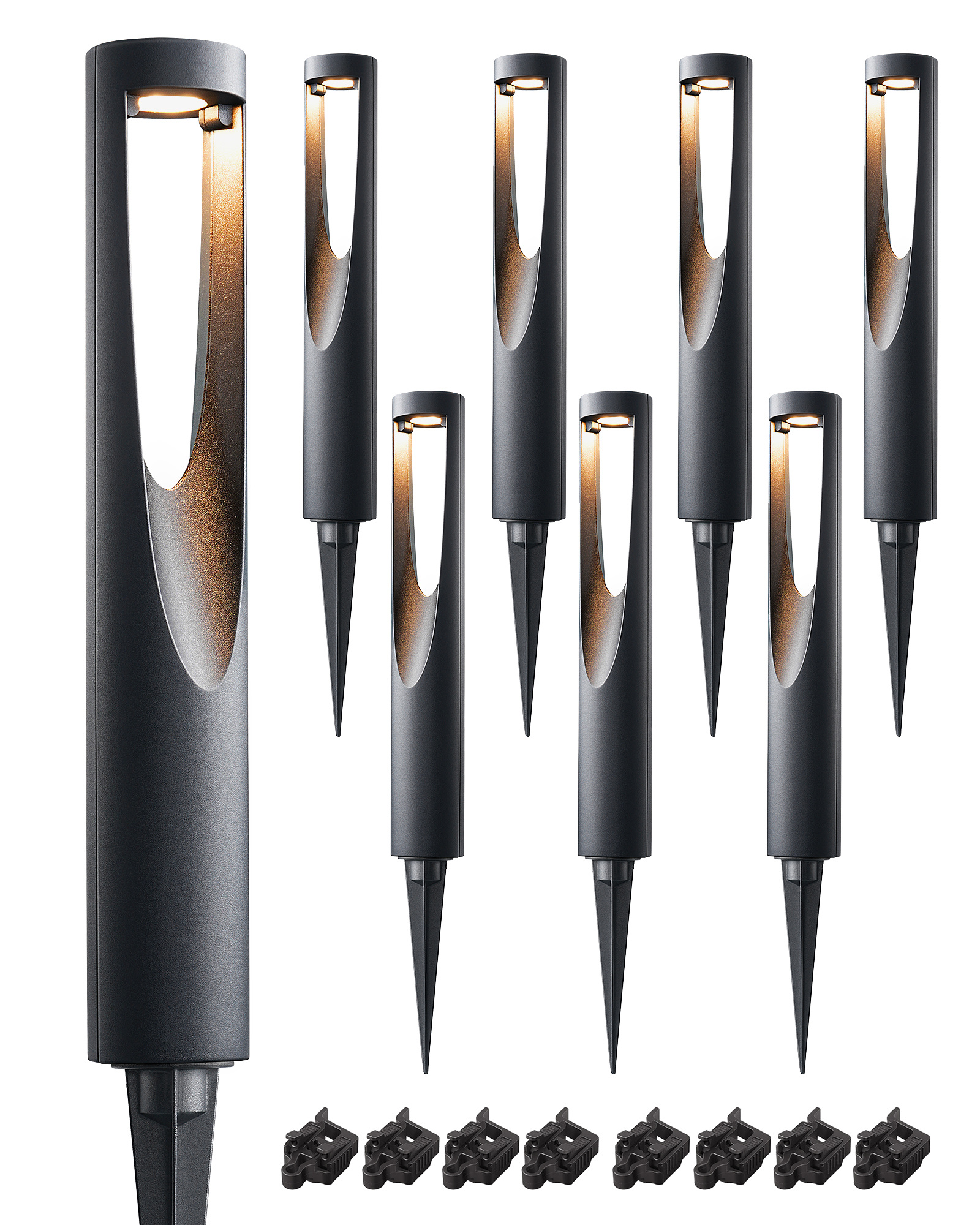EDISHINE 8 Pack Low Voltage Landscape Lighting-HGSL36B