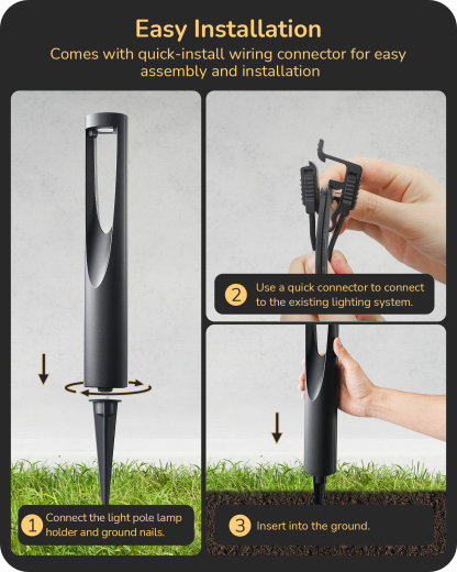 EDISHINE 8 Pack Low Voltage Landscape Lighting-HGSL36B