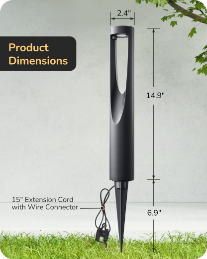 EDISHINE 8 Pack Low Voltage Landscape Lighting-HGSL36B