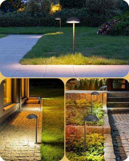 EDISHINE 3W 3000K Low Voltage Landscape Lights, 50,000 Hrs,  4 Pack-HGSL37A