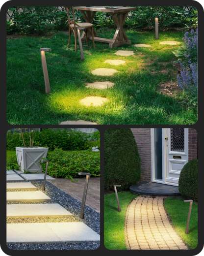 EDISHINE 4 Pack Low Voltage Landscape Lights, 2700K 100LM 5.5W CRI 80 Waterproof, 50,000Hrs LED, Aluminum-HGSL38A