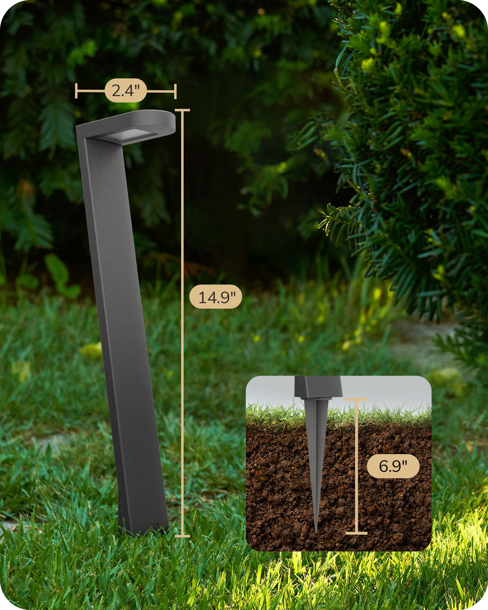 EDISHINE 4 Pack Low Voltage Landscape Lights, 2700K 100LM 5.5W CRI 80 Waterproof, 50,000Hrs LED, Aluminum-HGSL38A