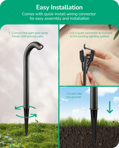 EDISHINE Low Voltage Landscape Lights, Candy Cane Lights-HGSL39A