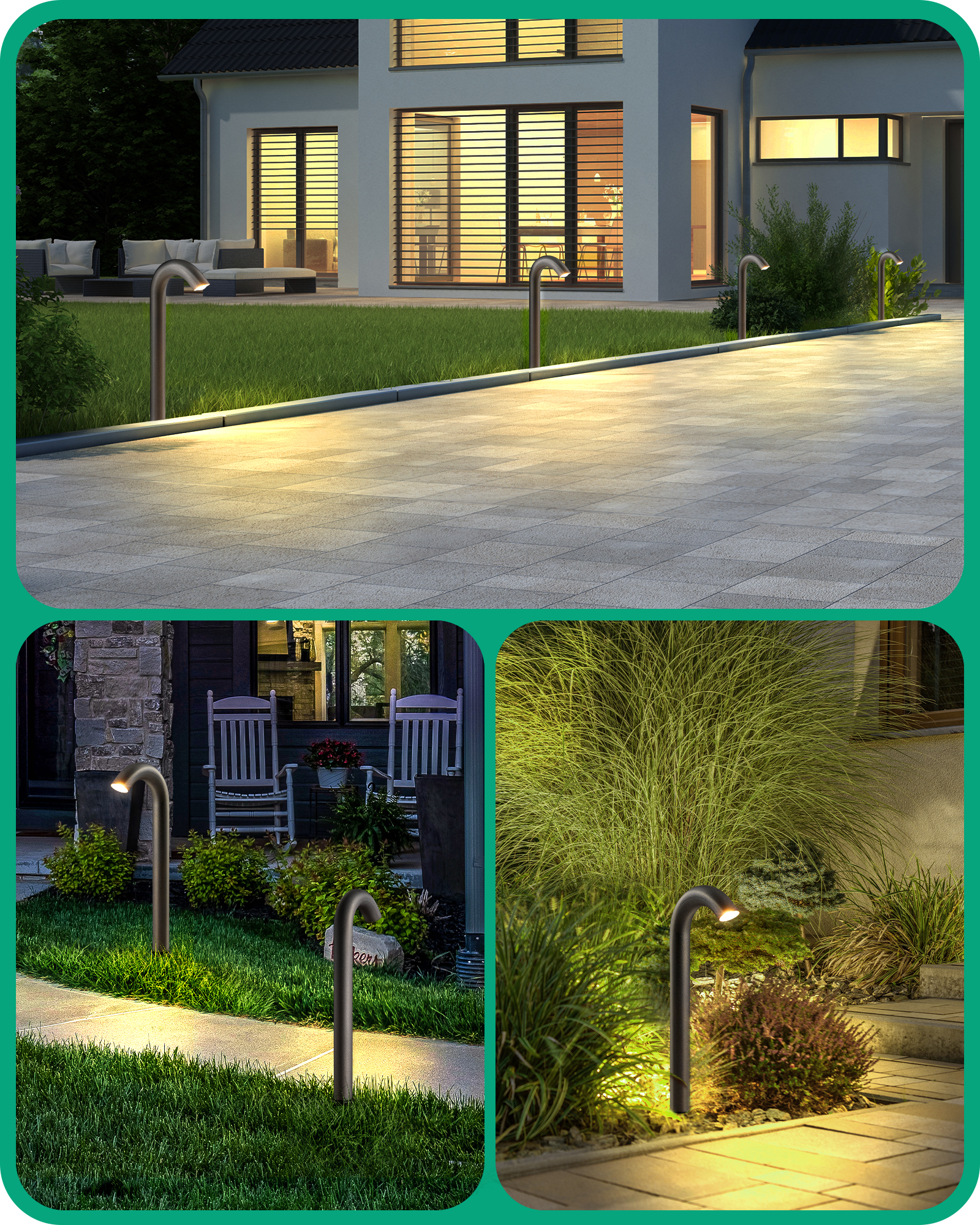 EDISHINE Low Voltage Landscape Lights, Candy Cane Lights-HGSL39A