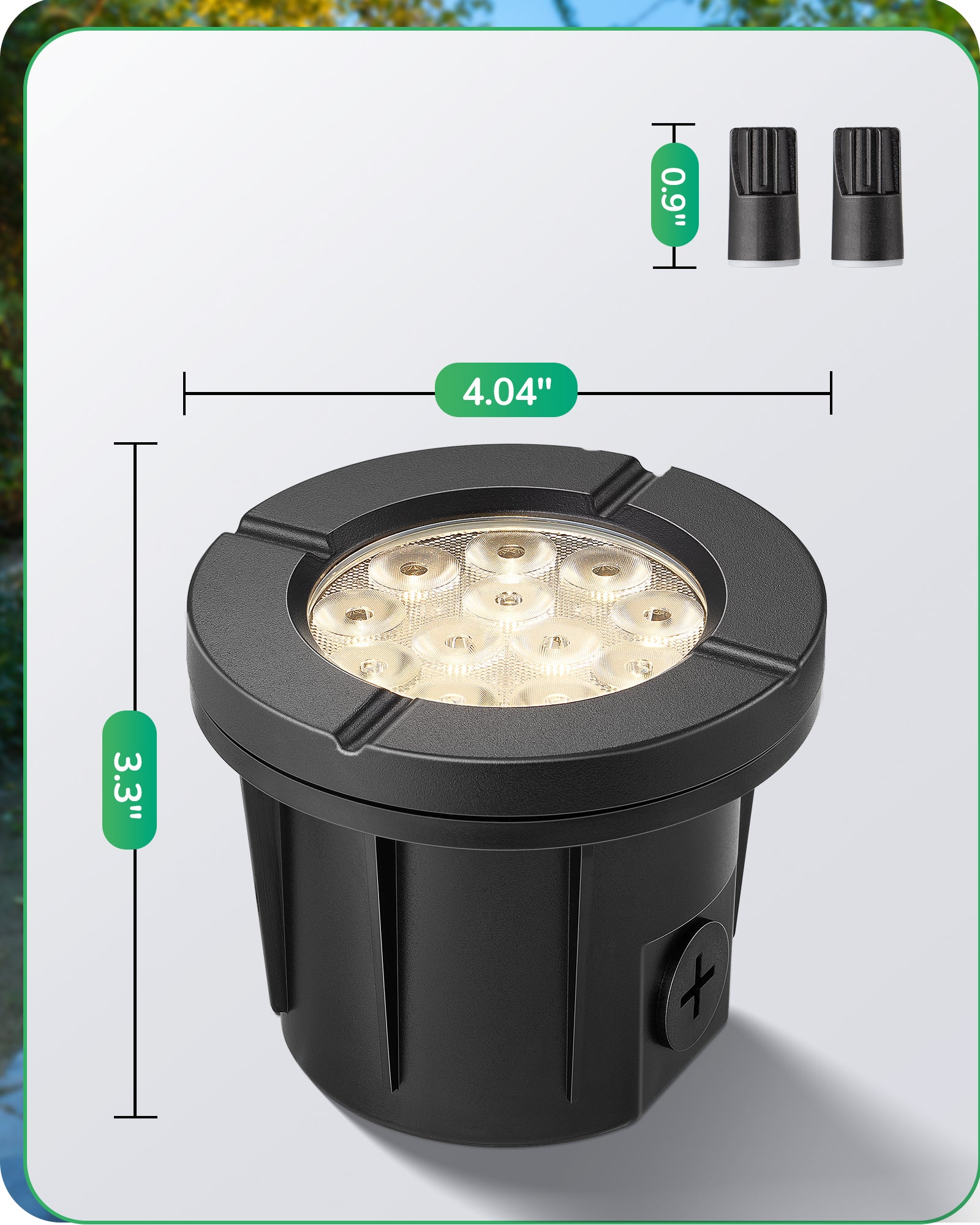 EDISHINE 8 Pack 3.5 Inch Low Voltage LED Well Lights, 8W 3000K 600LM AC/DC,12-24V IP67 Waterproof-HGSL50A