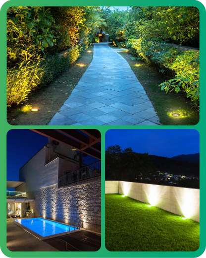 EDISHINE 8 Pack Low Voltage landscape lighting, 8W 12-24V AC/DC, 3000K 500LM IP67 Waterproof-HGSL51A