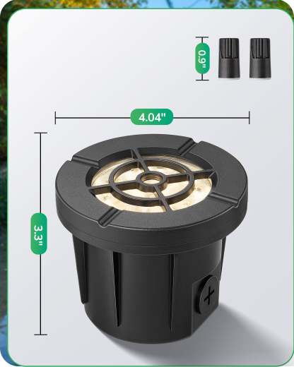 EDISHINE 8 Pack Low Voltage landscape lighting, 8W 12-24V AC/DC, 3000K 500LM IP67 Waterproof-HGSL51A